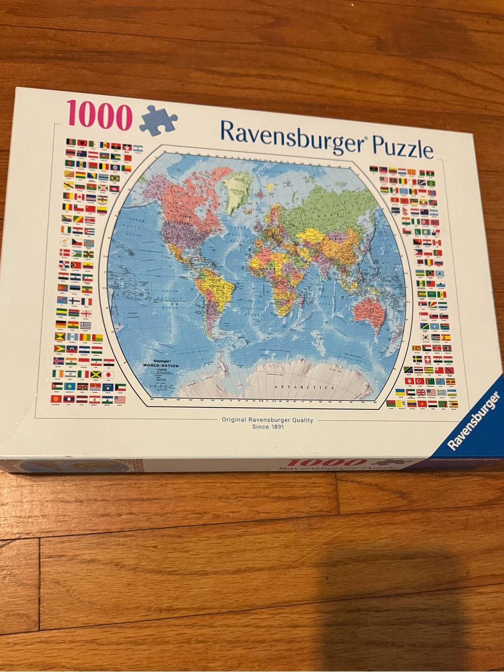 Ravensburger World Map 1000-Piece Puzzle - Blue, White, Multicolor